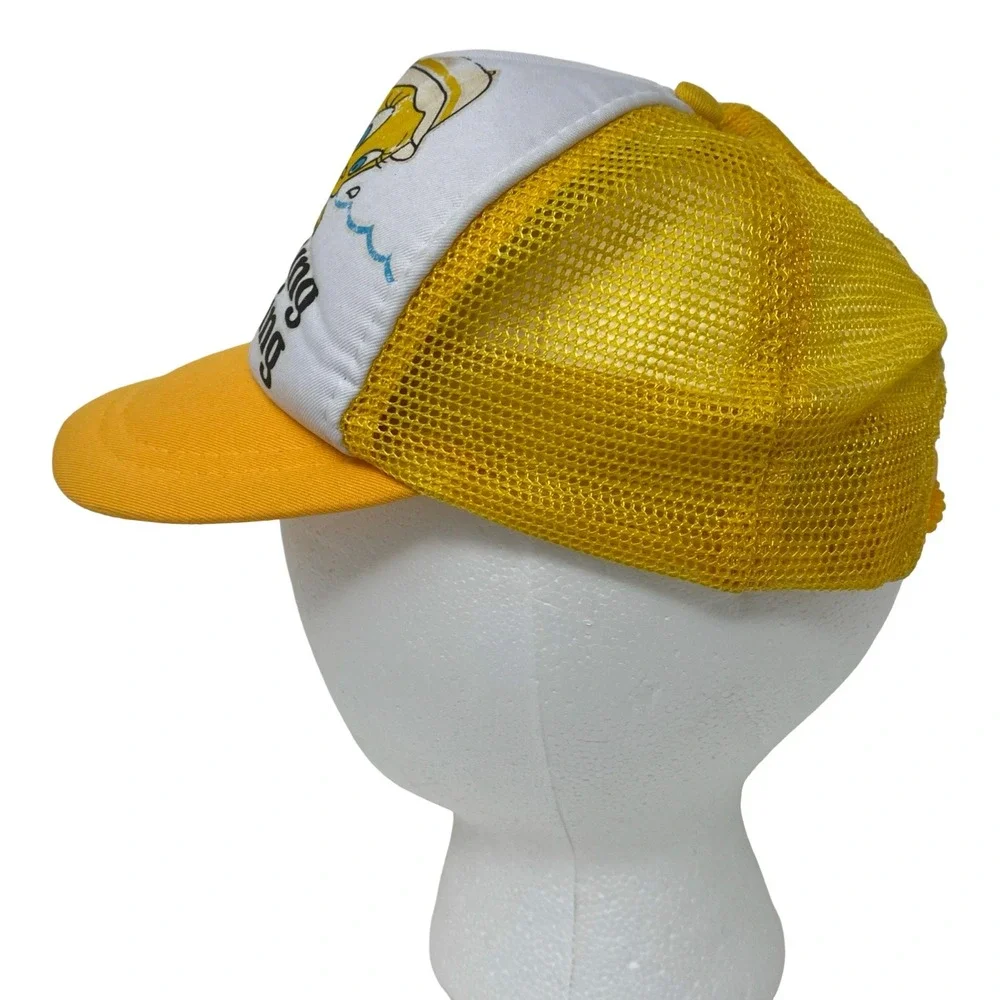 Vintage Kids 1984 Tweety Bird Trucker Hat Looney Tunes Yellow Mesh Cap